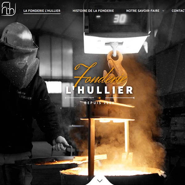 Foundry worker near molten metal
