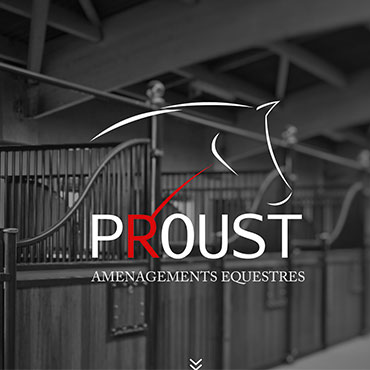 Proust Equestrian Developments logo on stable background
