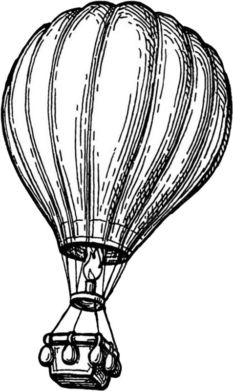 Decorative hot-air balloon illustration