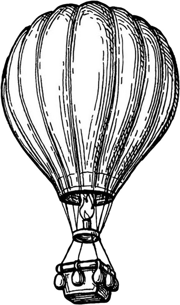 Decorative hot air balloon illustration