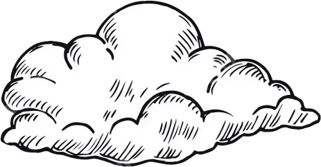 Decorative illustrated cloud